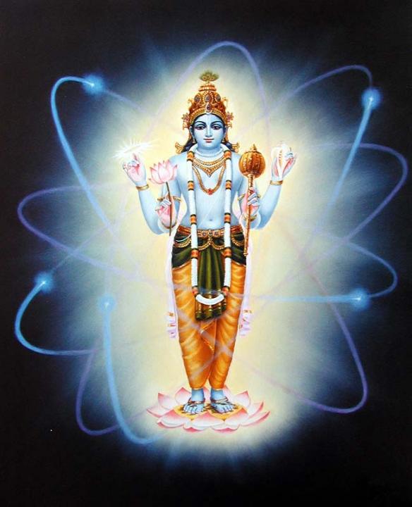Lord Vishnu is the Super Soul within the atom 
