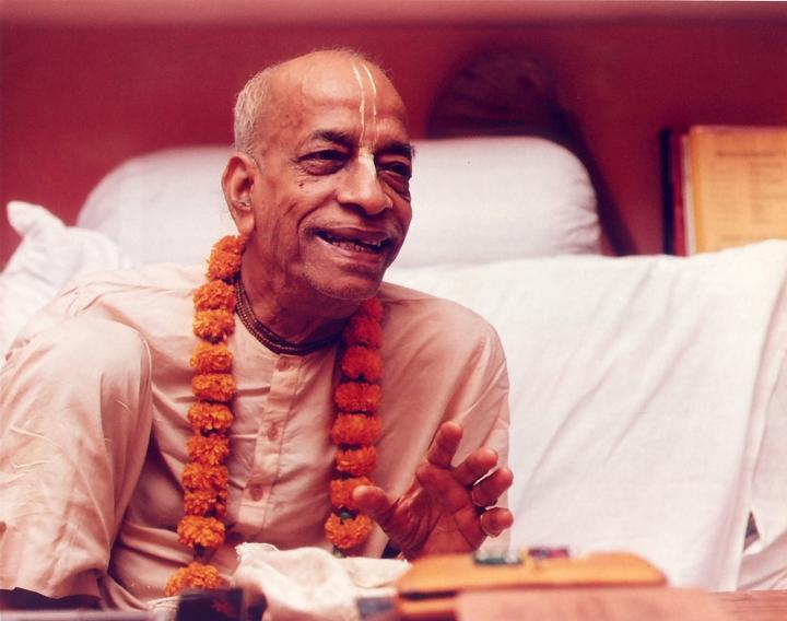 Srila Prabhupada Preaching in his Room